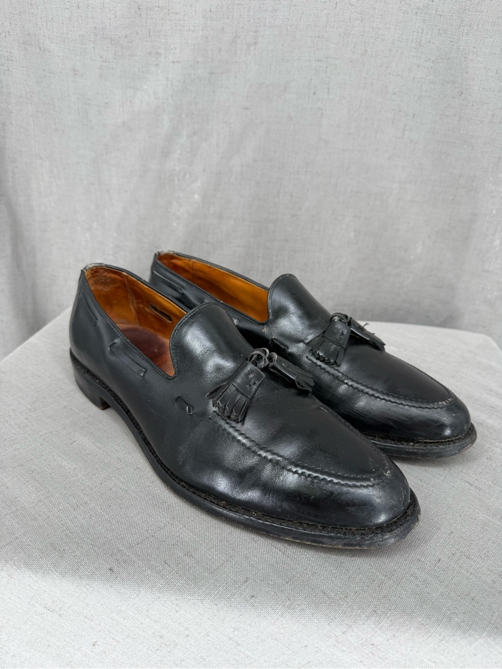 Allen Edmonds Grayson Men’s Black Leather Tassel Loafers Sz 11C Made USA